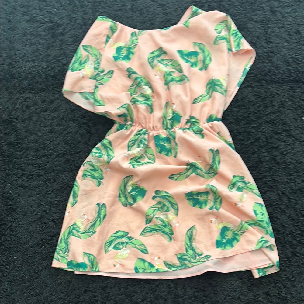 The Webster at Target Green and Pink Mini Sundress with Dolman Sleeves